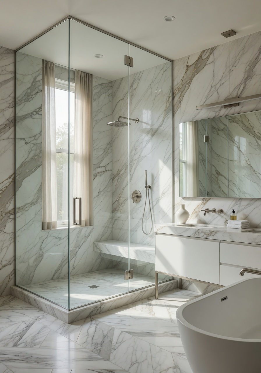 Custom glass shower installation Las Vegas